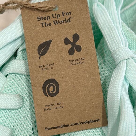 Steve Madden Sneakers Women’s Size 11 Mint Green Cool Planet VALERYY Tie-Up - Picture 5 of 12